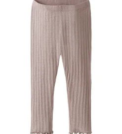 Name It Leggings - Uld/Silke - Rib - NbfWossa - Shadow Gray
