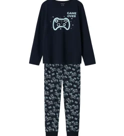 Name It Nattøj - 2-Delt - NkmNightset Game - Dark Sapphire m. Pr