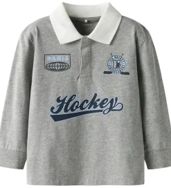 Name It Polobluse - NmmSido - Gråmeleret