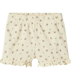 Name It Shorts - NbfJannis - Bleached Sand m. Blomster