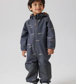 Name It Softshelldragt m. Fleece - Noos - NmmAlfa08 - Grey Pinst