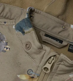 Name It Softshelldragt m. Fleece - NbnAlfa08 - Silver Mink/GO