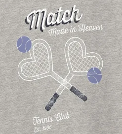 Name It Sweatshirt - NkfVenus - Grey Melange/Heart Rackets