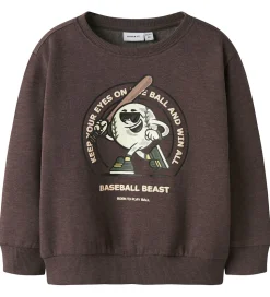 Name It Sweatshirt - NmmOlaf - Shaved Chocolate