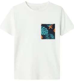 Name It T-shirt - NkmZalo - Bright White/Aop Pocket
