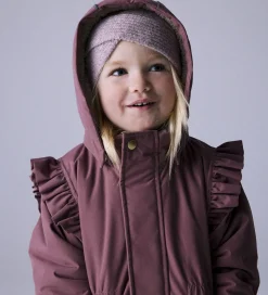 Name It Vinterjakke - NmfSnow05 - Rose Brown m. Flæser