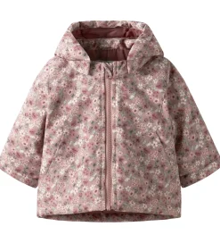 Name Vinterjakke - NbfMaxi - Woodrose/FLOWER