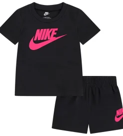 Nike Shortssæt - T-shirt/Shorts - Hyper Pink/Black