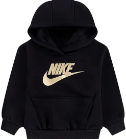Nike Sweatsæt - Club - Black/Metalic Gold