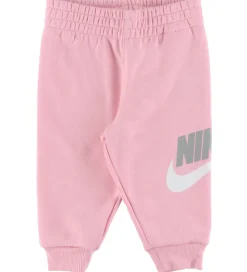 Nike Sweatsæt - Soft Pink/Gråmeleret
