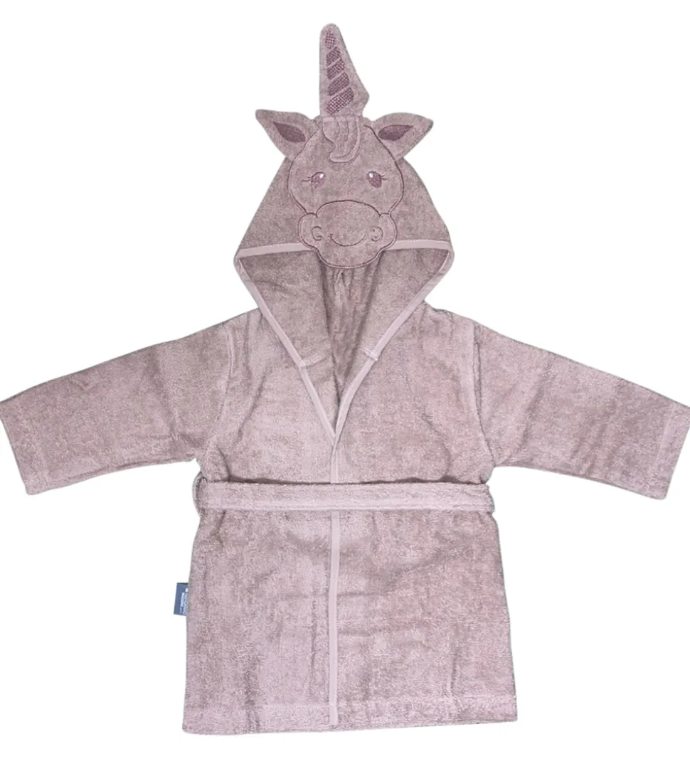 Nørgaard Madsens Badekåbe - Pale Mauve m. Enhjørning