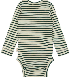 Petit Piao Body l/æ - Rib - Modal - Dark Sea/Off White