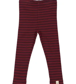 Petit Piao Leggings - Rib - Modal - Dark Grape/Biking Red
