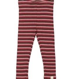Petit Piao Leggings - Rib - Modal - Biking Red Multistripe