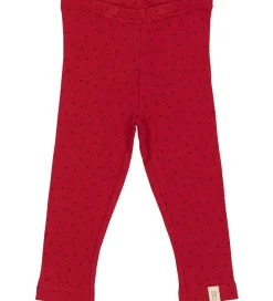 Petit Piao Leggings - Rib - Modal - Jet Red/Biking Red
