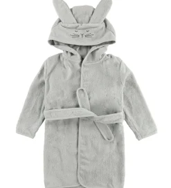 Pippi Baby Badekåbe - Grå m. Kanin