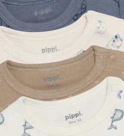 Pippi Baby Bodyer k/æ - 4-pak - Flint Stone