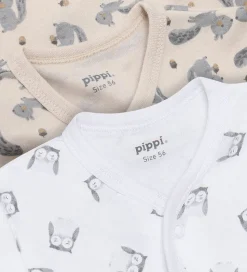 Pippi Baby Natdragter m. Fødder - 2-pak - Rainy Day