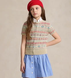 Polo Ralph Lauren Cardigan - Bomuld/Uld - Beige/Multifarvet