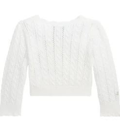 Polo Ralph Lauren Cardigan - Cropped - Strik - Deckwash White