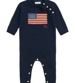 Polo Ralph Lauren Heldragt - Strik - Hunter Navy m. Flag