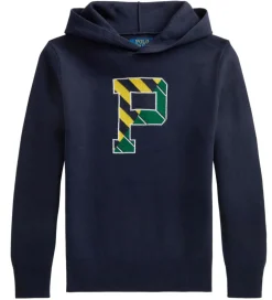 Polo Ralph Lauren Hættetrøje - Strik - Letterman - Navy m. Gul/G