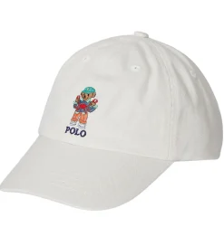 Polo Ralph Lauren Kasket - Sport - Hvid m. Bamse