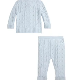 Polo Ralph Lauren Sæt - Cardigan/Bukser - Strik - Pearl Blue
