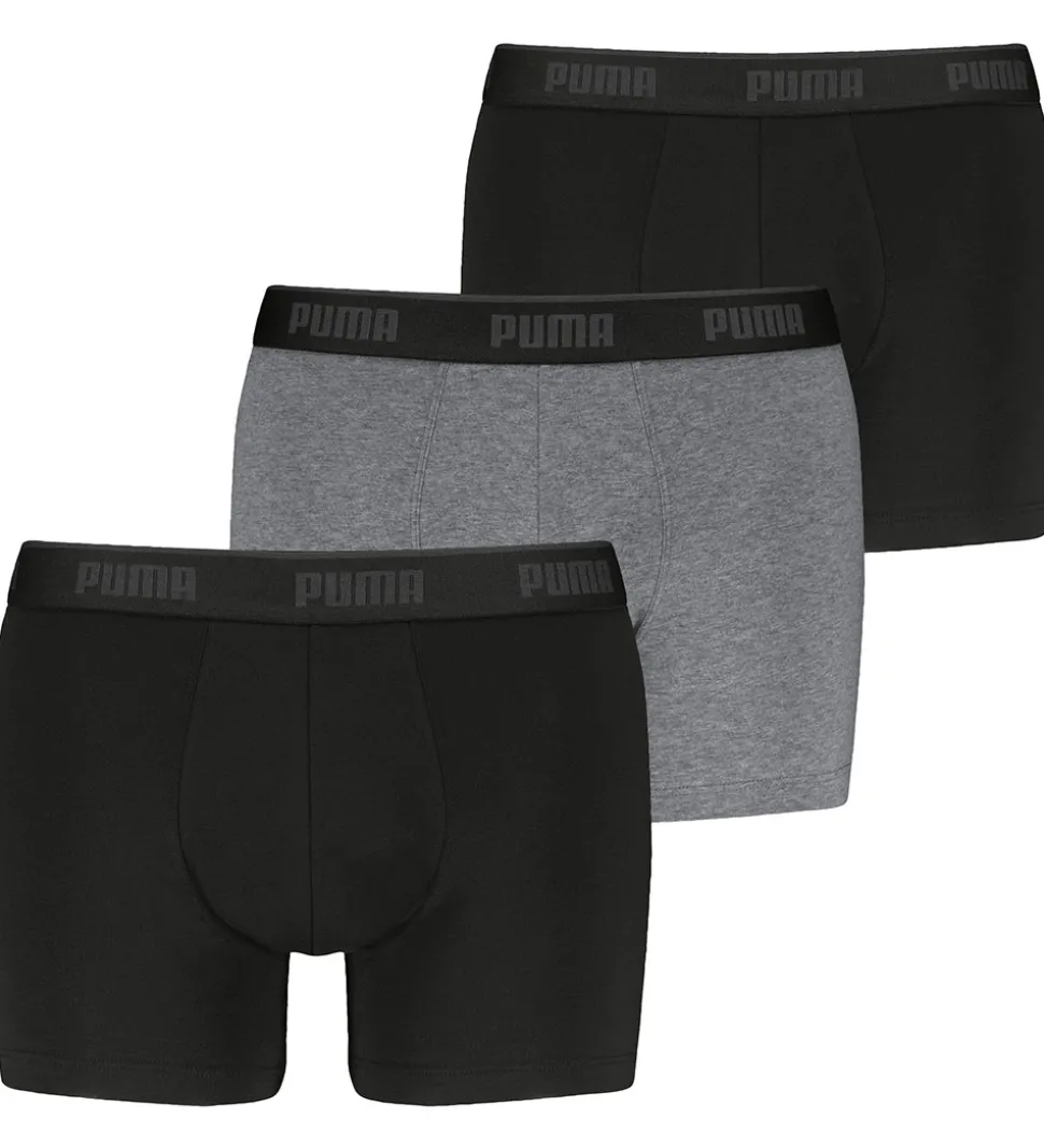 Puma Boxershorts - 3-pak - Comfort Stretch - Men - Sort/Grå
