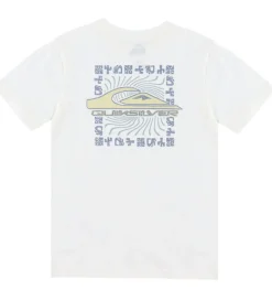 Quiksilver T-shirt - Evo Border Lines - Snow White
