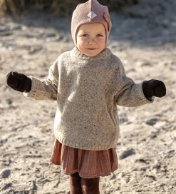 Racing Kids Elefanthue - Uld/Bomuld - 2-lags - Støvet Lilla m. S