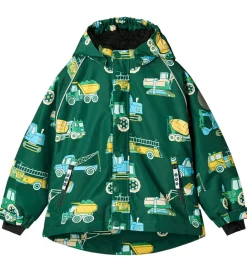 Småfolk Vinterjakke - Evergreen m. Køretøj