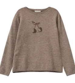 Sofie Schnoor Bluse - Strik - Uld - Ursask - Brown Melange