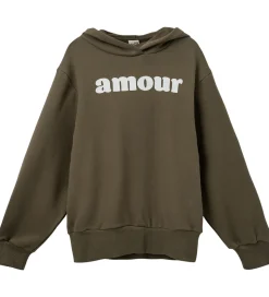 Sofie Schnoor Girls Hættetrøje - Simona - Crocodile Green m. Pri