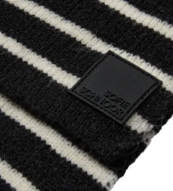 Sofie Schnoor Tørklæde - Strik - Lailasy - Sort m. Striber