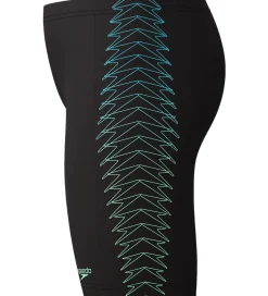 Speedo Badebukser - Plastisol Placement - Sort m. Grøn