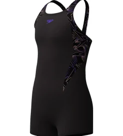 Speedo Badedragt - HyperBoom Splice Legsuit - Sort/Fersken