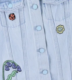 Stella McCartney Kids Denimvest - Lyseblå m. Broderi