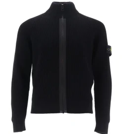 Stone Island Cardigan - Uld - Sort