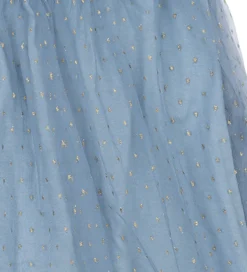 The New Nederdel - Tyl - TnNarice - Ashley Blue/Gold m. Guldprik