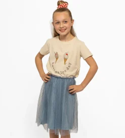 The New Nederdel - Tyl - TnNarice - Ashley Blue/Gold m. Guldprik