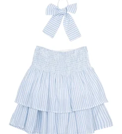 The New Nederdel/Hårelastik - TnNalani - White Swan Striped m. G