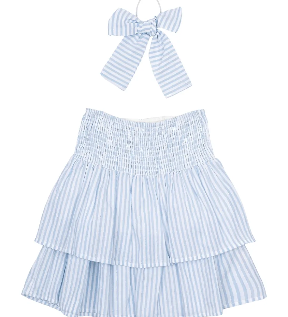 The New Nederdel/Hårelastik - TnNalani - White Swan Striped m. G