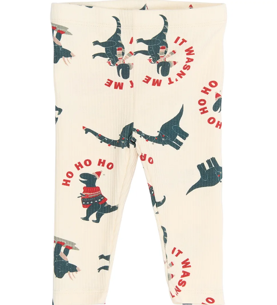 The New Siblings Leggings - Rib - TnsbHoliday - Gardenia Dino