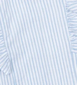 The New Top/Hårelastik - TnNalani - White Swan Striped m. Glimme