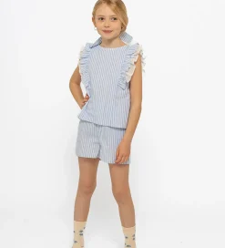 The New Top/Hårelastik - TnNalani - White Swan Striped m. Glimme