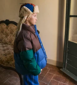 Tiny Cottons Dynejakke - Color Block - Mørkeblå