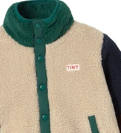 Tiny Cottons Fleecejakke - Color Block Polar - Dark Green