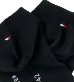 Tommy Hilfiger Ankelstrømper - 2-pak - Sort m. Blå