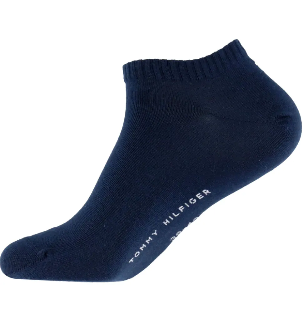Tommy Hilfiger Ankelstrømper - 2-pak - Navy m. Rød